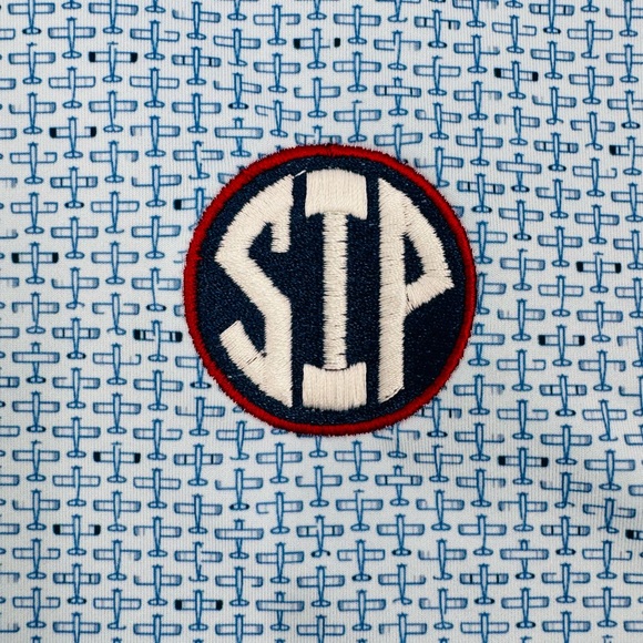 Powder Blue Ole Miss Peter Millar SIP "Rebel Air Attack" Polo - XL - NWT/Sealed - Picture 1 of 5